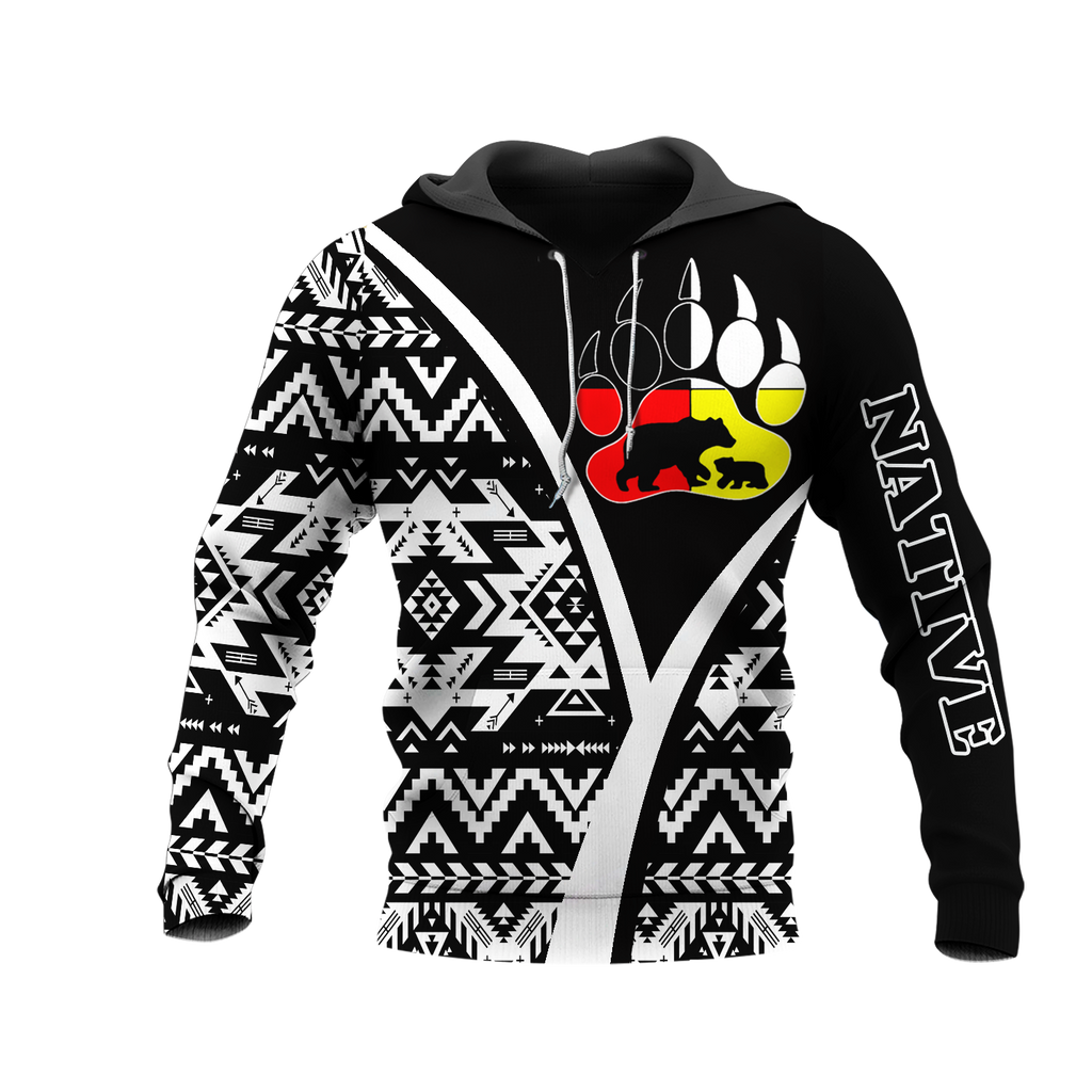 HD0013291 Bear Symbol Native American Pride 3D Hoodie