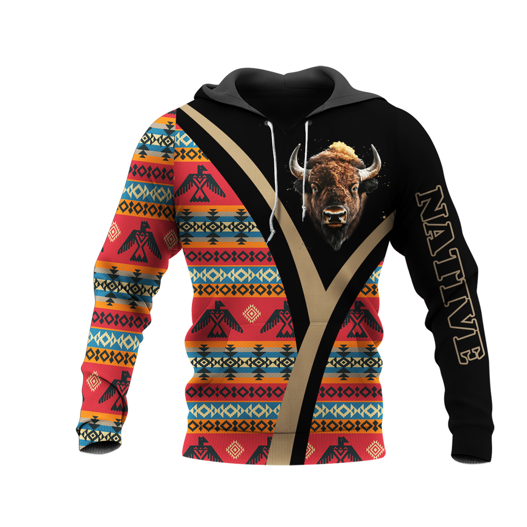 HD0013297 Bison Native American Pride 3D Hoodie