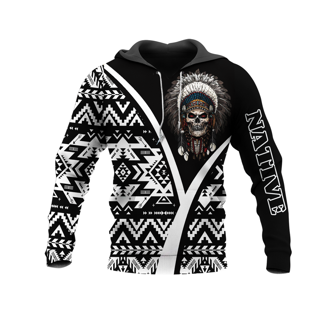 HD0013300 Skull Native American Pride 3D Hoodie