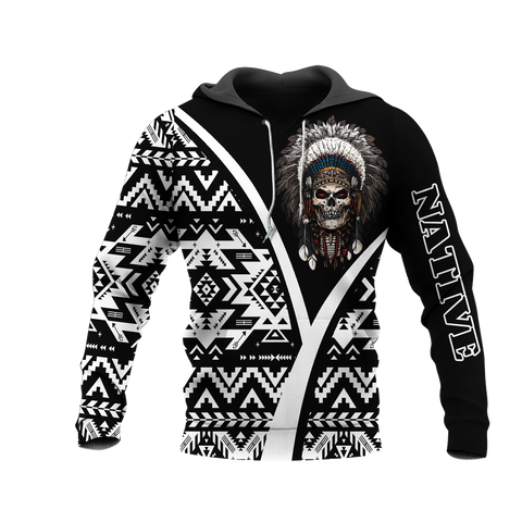 HD0013300 Skull Native American Pride 3D Hoodie