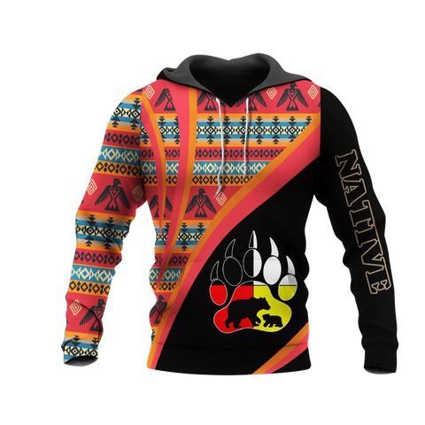 HD0013305 Bear Native American Pride 3D Hoodie