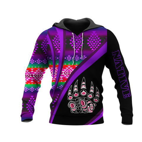 HD0013306 Bear Native American Pride 3D Hoodie