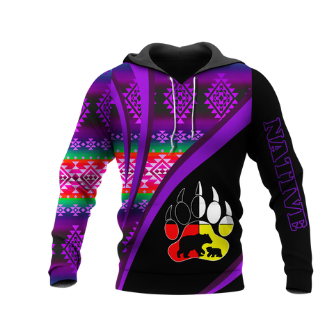 HD0013307 Bear Native American Pride 3D Hoodie