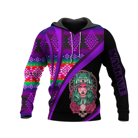 HD0013309 Girl Native American Pride 3D Hoodie