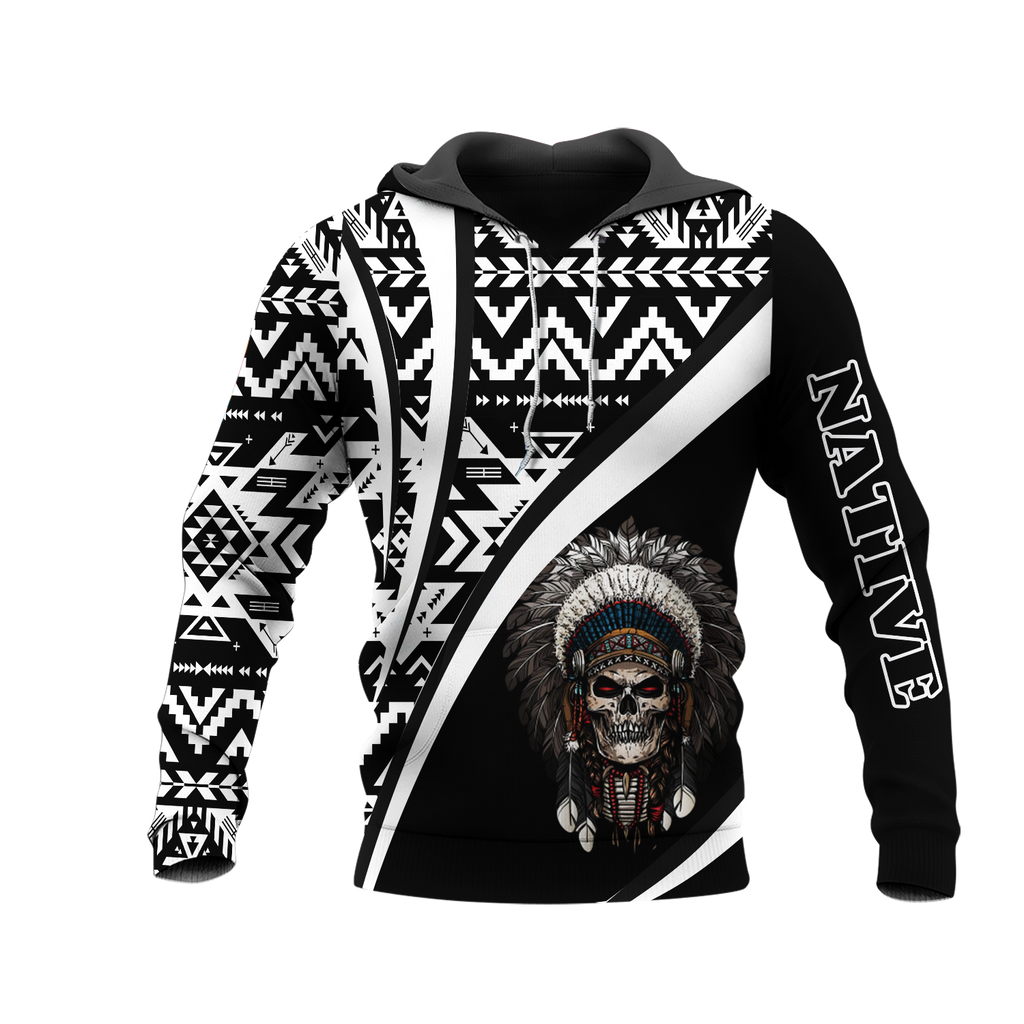 HD0013312 Skull Native American Pride 3D Hoodie