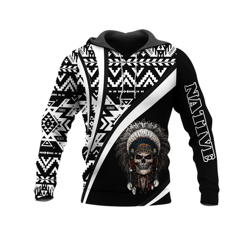 HD0013312 Skull Native American Pride 3D Hoodie