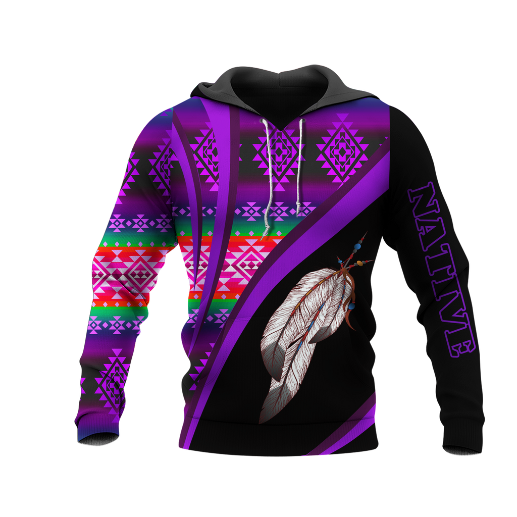 HD0013315 Feather Native American Pride 3D Hoodie