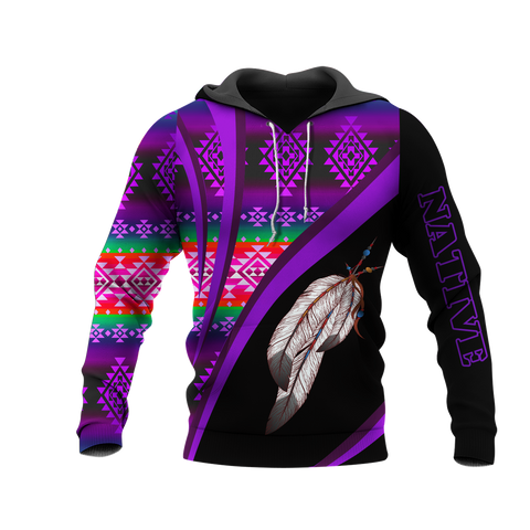 HD0013315 Feather Native American Pride 3D Hoodie