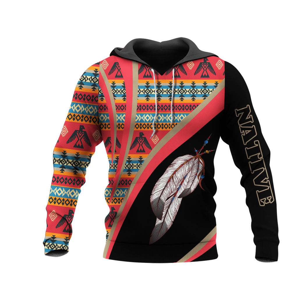 HD0013316 Feather Native American Pride 3D Hoodie