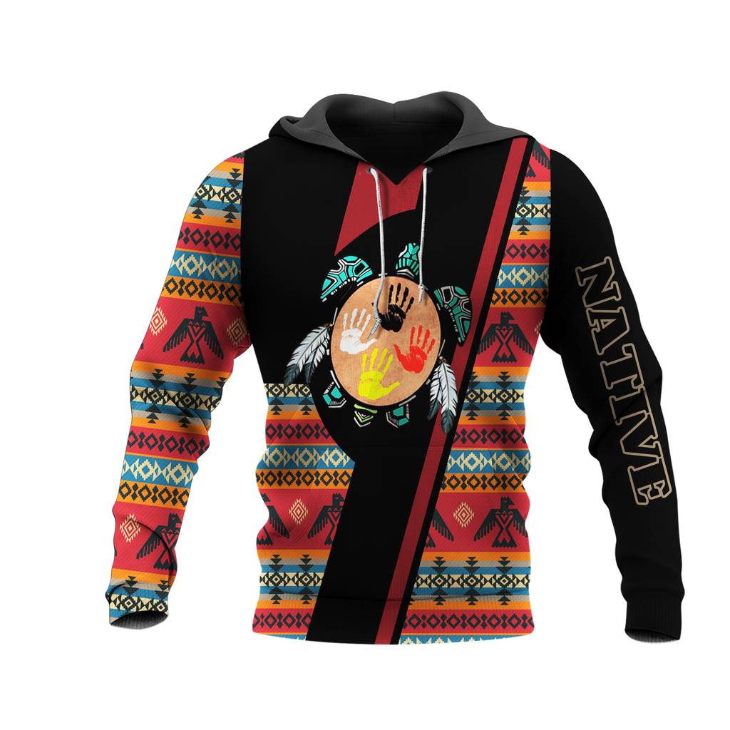 HD0013319 Tribal Turtle Native American Pride 3D Hoodie