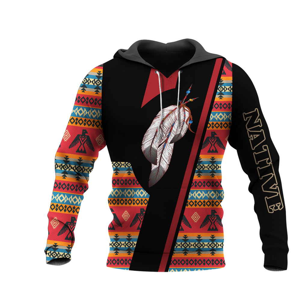 HD0013320 Feather  Native American Pride 3D Hoodie