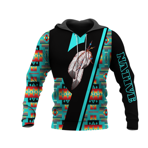 HD0013323 Feather  Native American Pride 3D Hoodie