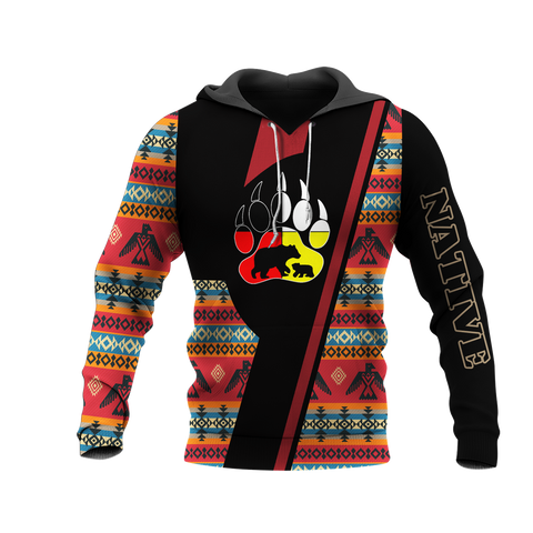 HD0013325 Bear Native American Pride 3D Hoodie