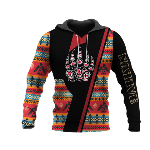 HD0013326 Bear Native American Pride 3D Hoodie