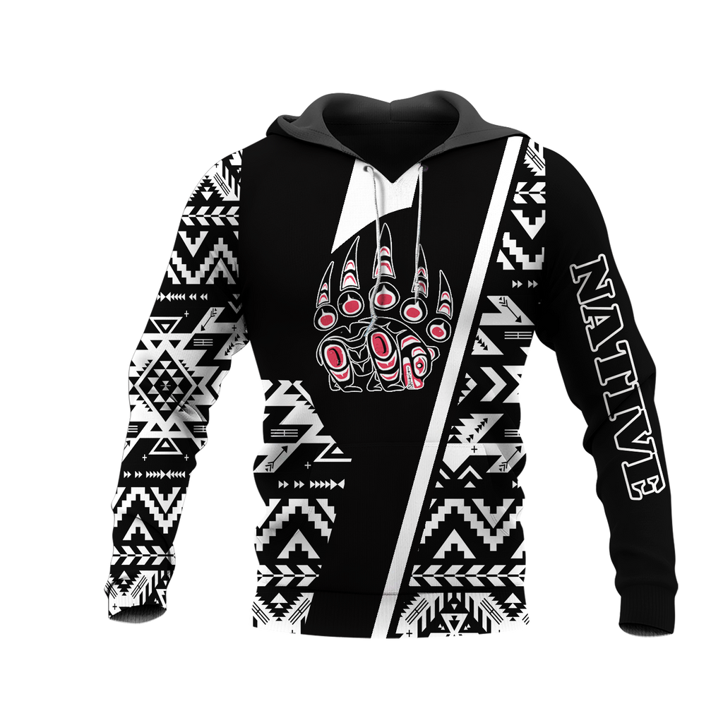 HD0013327 Bear Native American Pride 3D Hoodie