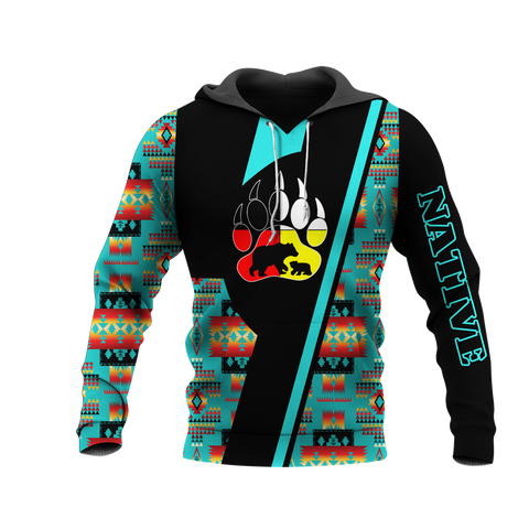 HD0013328 Bear Native American Pride 3D Hoodie