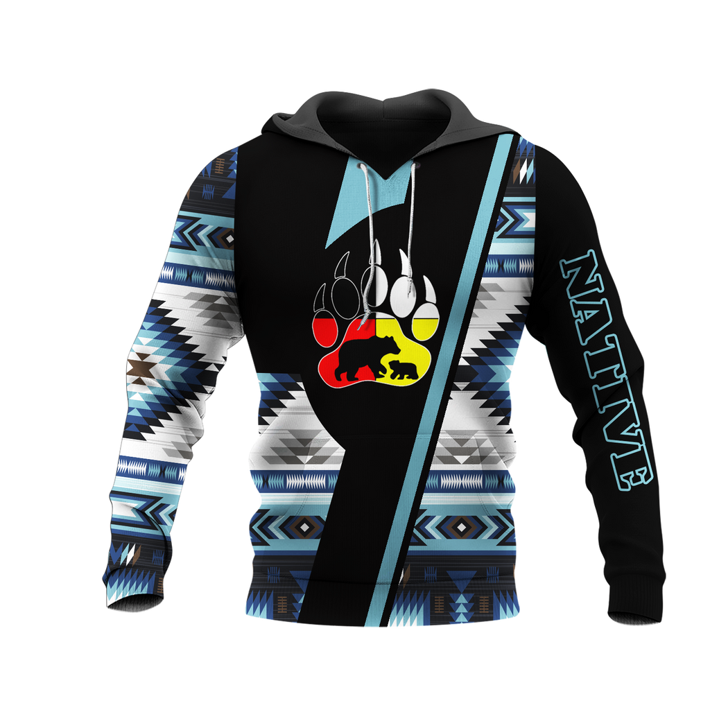 HD0013337 Bear Native American Pride 3D Hoodie