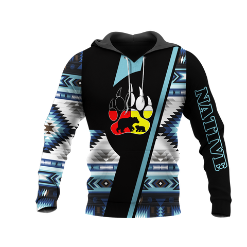 HD0013337 Bear Native American Pride 3D Hoodie