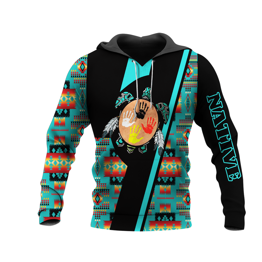 HD0013339 Tribal Turtle Native American Pride 3D Hoodie