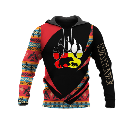 HD0013346 Bear Native American Pride 3D Hoodie