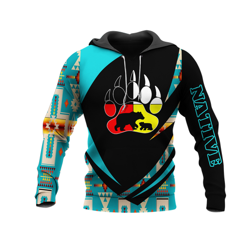 HD0013347 Bear Native American Pride 3D Hoodie