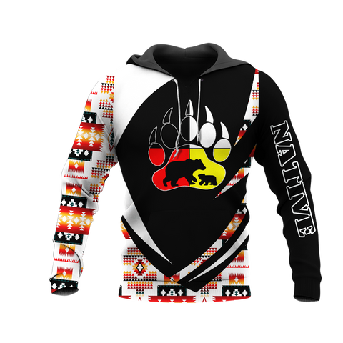 HD0013351 Bear Native American Pride 3D Hoodie