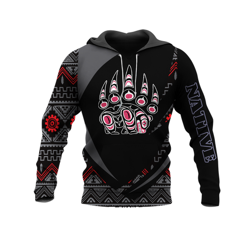 HD0013353 Bear Native American Pride 3D Hoodie