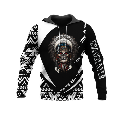 HD0013357 Skull Native American Pride 3D Hoodie