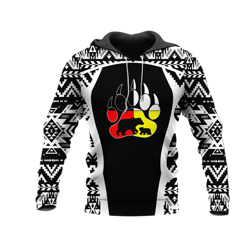 HD0013372 Bear Native American Pride 3D Hoodie