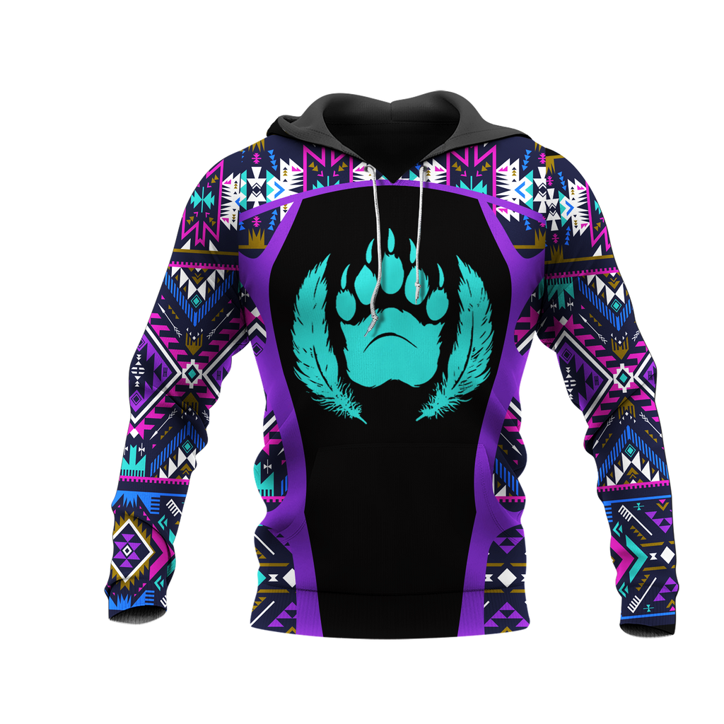 HD0013376 Bear Native American Pride 3D Hoodie