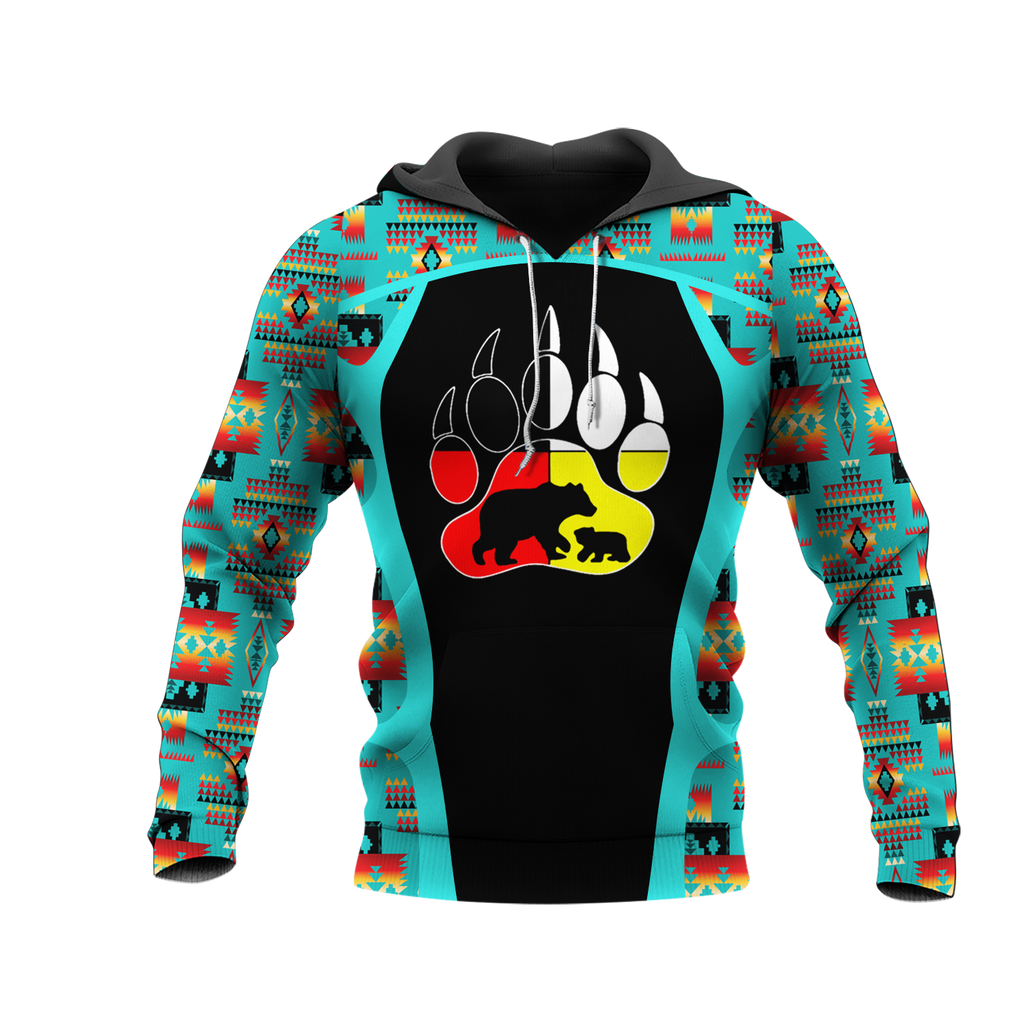 HD0013378 Bear Native American Pride 3D Hoodie