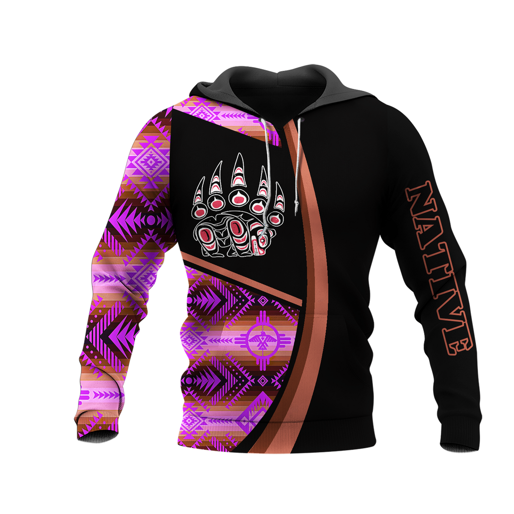 HD0013395 Bear Native American Pride 3D Hoodie