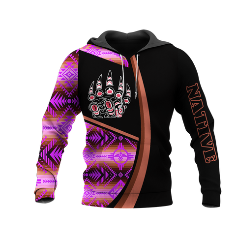 HD0013395 Bear Native American Pride 3D Hoodie