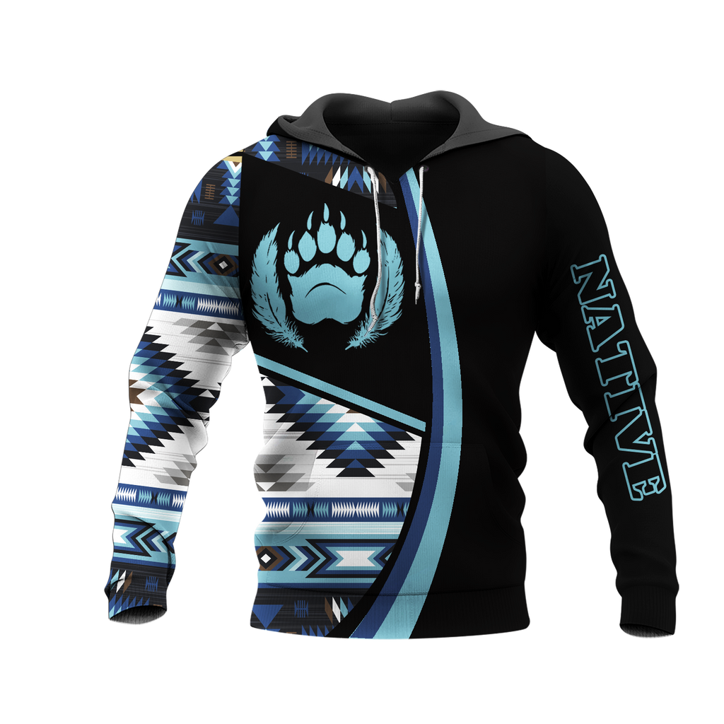 HD0013398 Bear Native American Pride 3D Hoodie