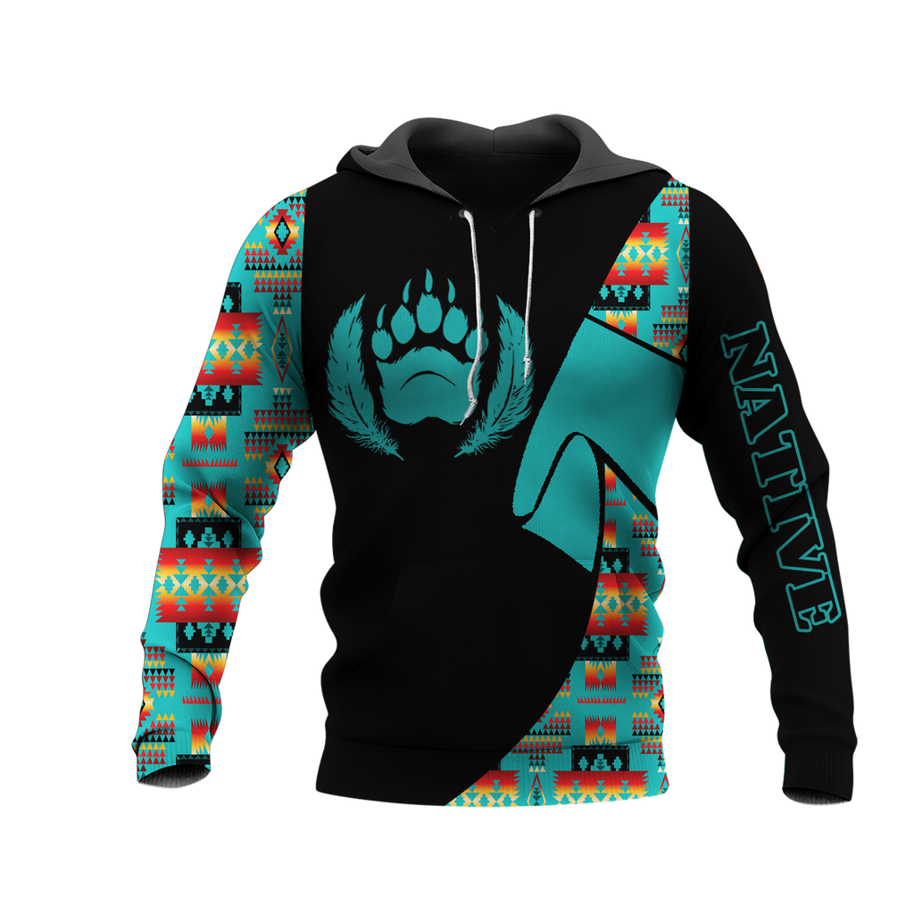 HD0013401 Bear Native American Pride 3D Hoodie