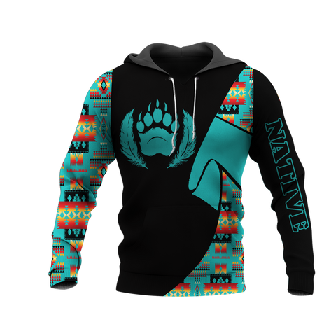 HD0013401 Bear Native American Pride 3D Hoodie