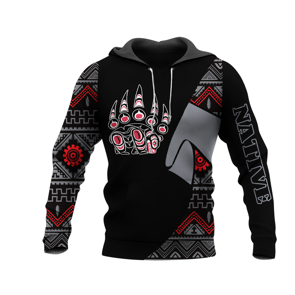 HD0013402 Bear Native American Pride 3D Hoodie