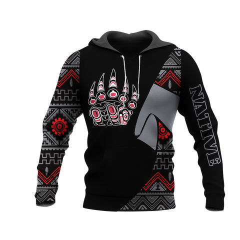 HD0013402 Bear Native American Pride 3D Hoodie