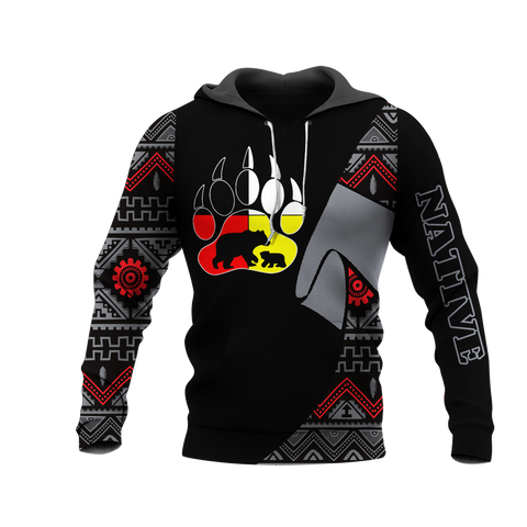 HD0013403 Bear Native American Pride 3D Hoodie