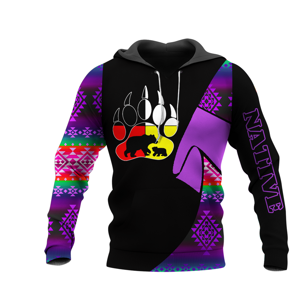 HD0013404 Bear Native American Pride 3D Hoodie