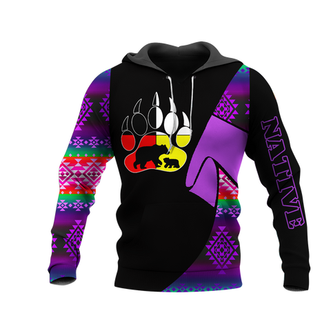 HD0013404 Bear Native American Pride 3D Hoodie