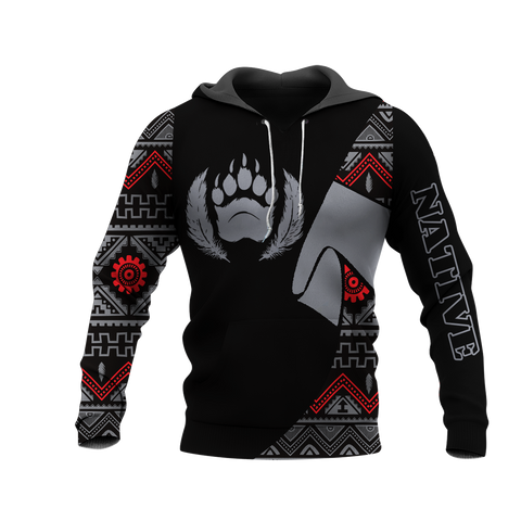 HD0013405 Bear Native American Pride 3D Hoodie