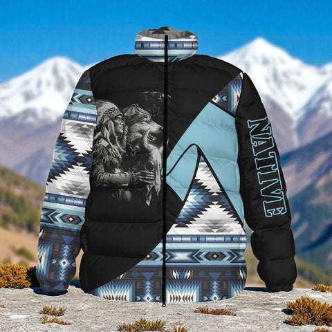 HD0013406 Native American Unisex Stand Collar Slim Down Jacket