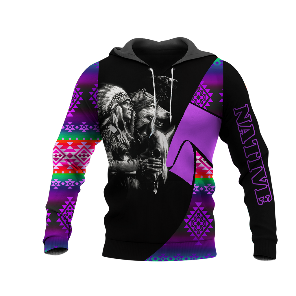 HD0013409 Chief Native American Pride 3D Hoodie