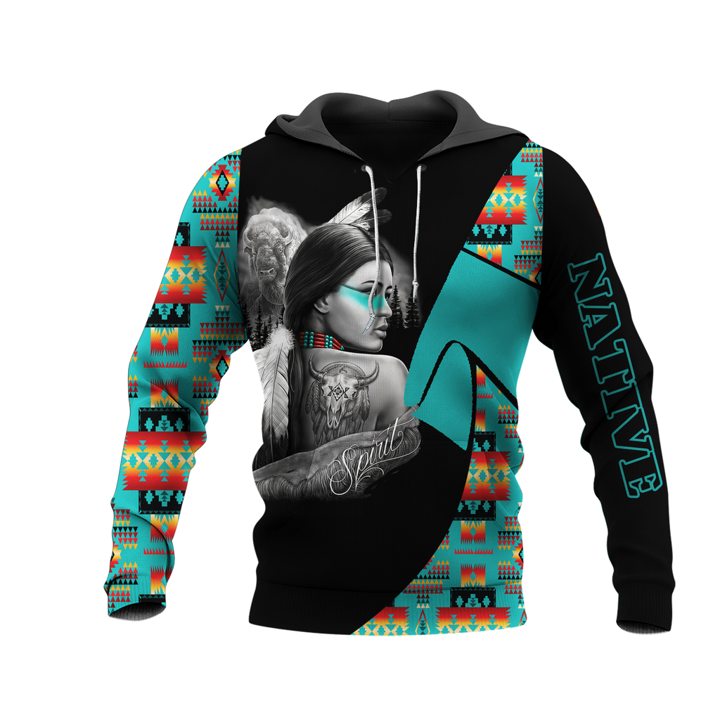 HD0013412 Girl Native American Pride 3D Hoodie