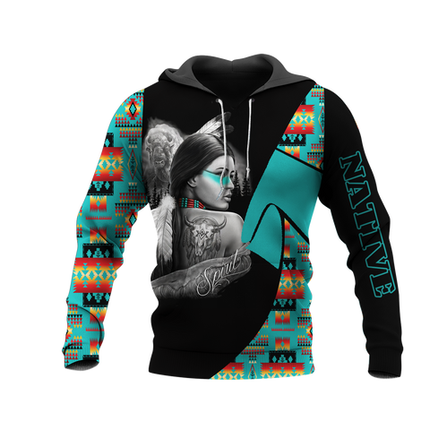 HD0013412 Girl Native American Pride 3D Hoodie