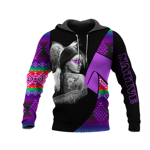 HD0013413 Girl Native American Pride 3D Hoodie