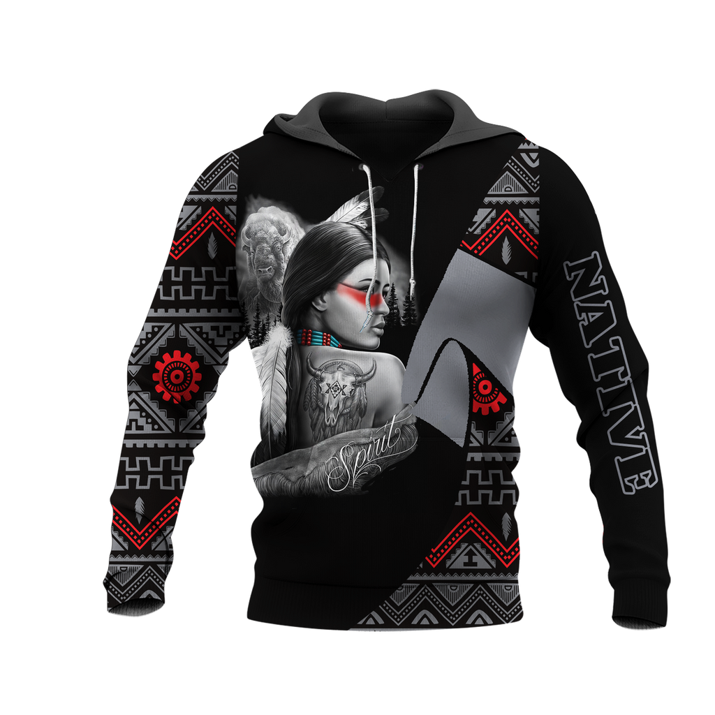 HD0013414 Girl Native American Pride 3D Hoodie