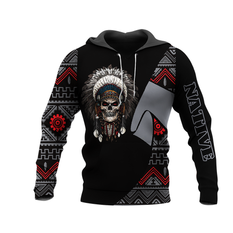 HD0013415 Skull Native American Pride 3D Hoodie