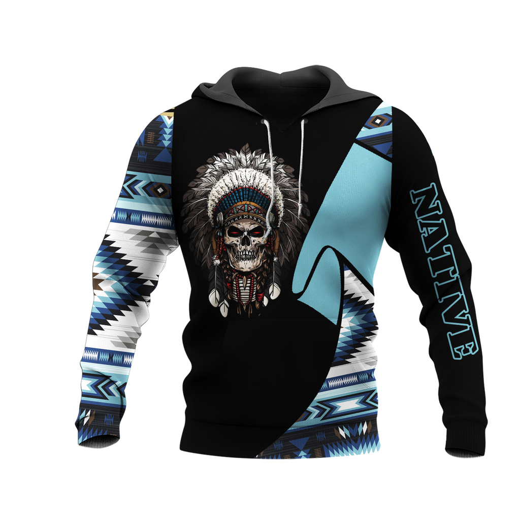 HD0013416 Skull Native American Pride 3D Hoodie